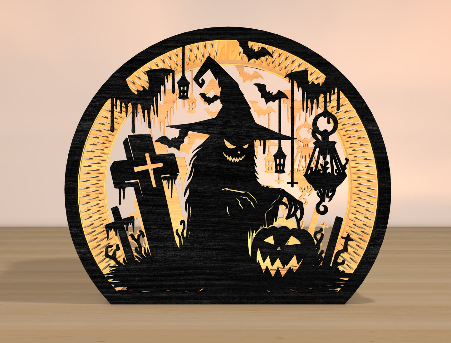 Halloween Raven Lantern SVG Bundle Laser Cut File | 10 Spooky Lantern Designs | Wooden Light Decor | Glowforge, xTool, LightBurn, etc.