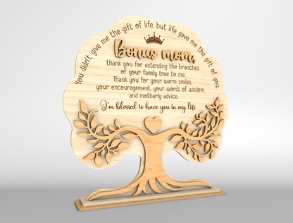 Bonus Mom Tree Quote Sign SVG Bundle for Glowforge and xTool