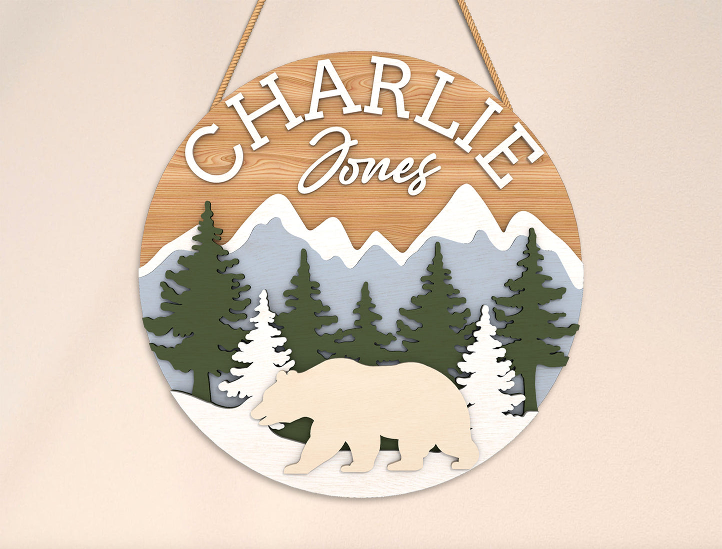Personalized Forest Animal Name Sign SVG Bundle for xTool and Glowforge