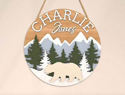 Personalized Forest Animal Name Sign SVG Bundle for xTool and Glowforge