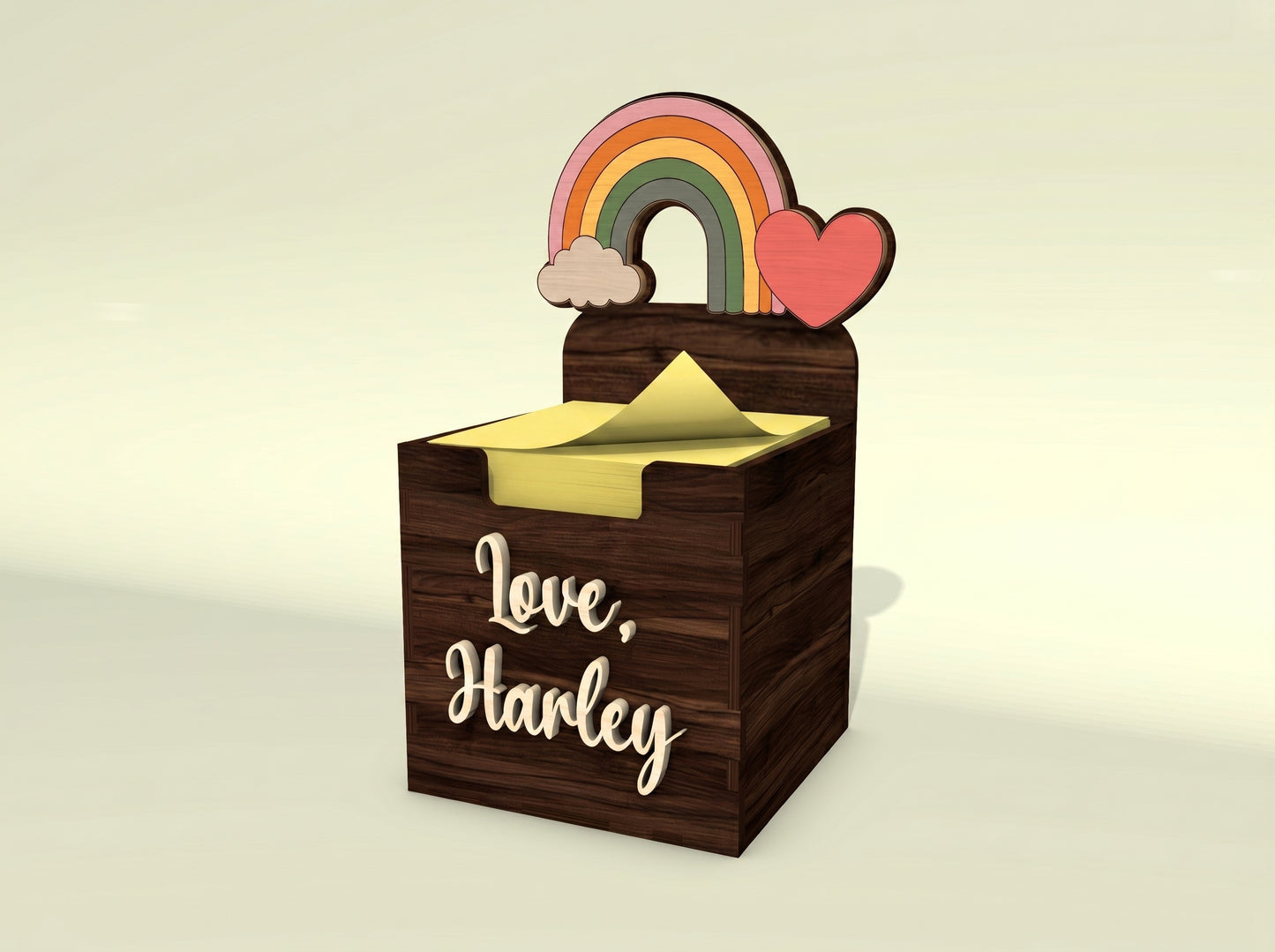 Personalized Teacher Sticky Note Holder SVG for LightBurn and xTool
