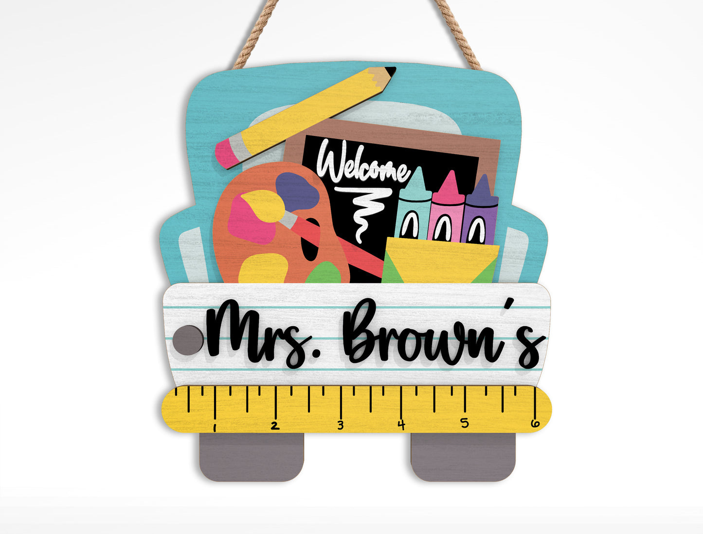Personalized Teacher Sunflower Classroom Sign SVG Bundle Laser Cut File for Glowforge