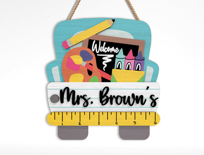 Personalized Teacher Sunflower Classroom Sign SVG Bundle Laser Cut File for Glowforge
