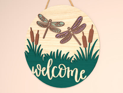 Summer Welcome Sign Bundle SVG Laser Cut File for Glowforge and LightBurn