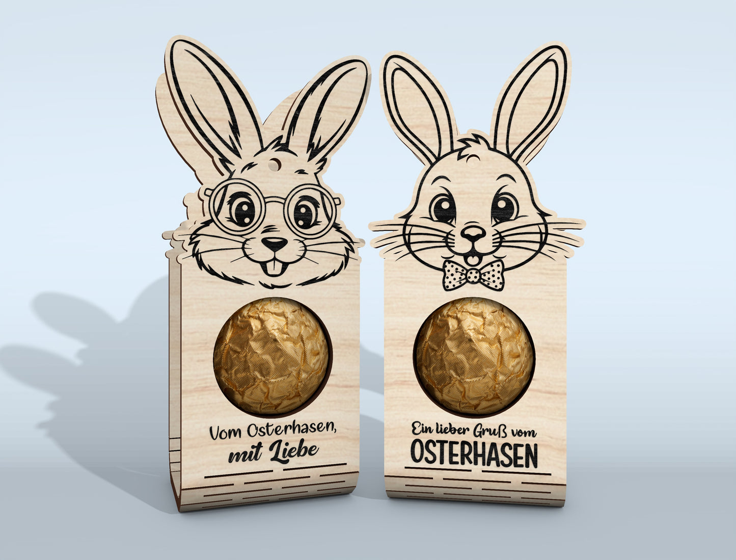 Easter Bunny Chocolate Holder SVG Bundle 18 Designs for Glowforge