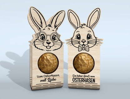 Easter Bunny Chocolate Holder SVG Bundle 18 Designs for Glowforge