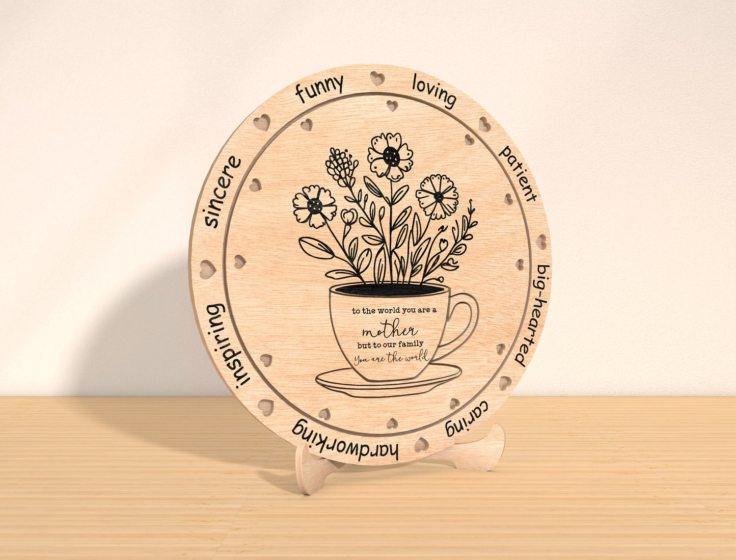 Floral Round Botanical Sign SVG Bundle for Glowforge and LightBurn
