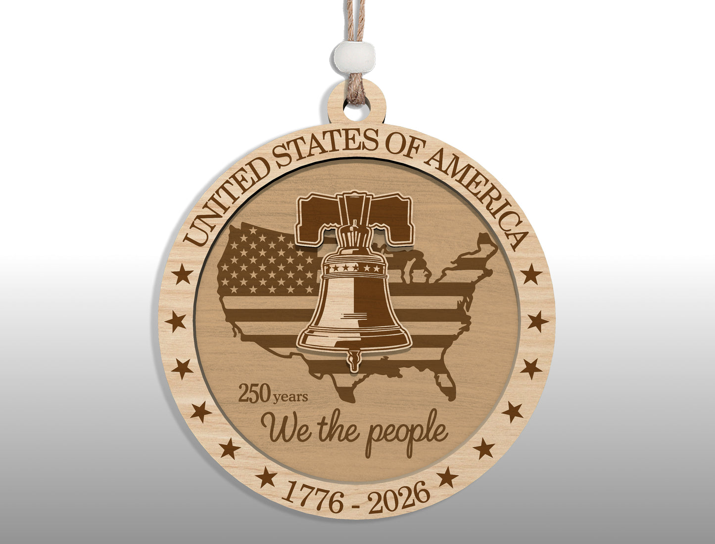 USA 250th Anniversary Ornament SVG Bundle for Glowforge