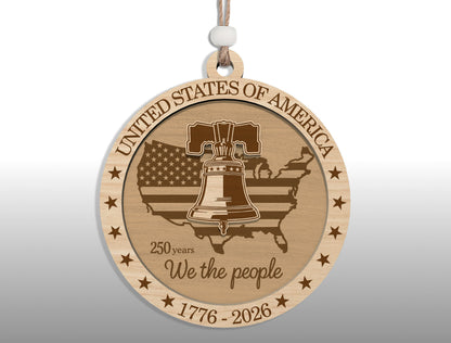 USA 250th Anniversary Ornament SVG Bundle for Glowforge