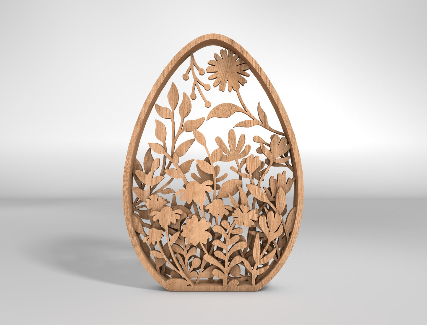 Floral Easter Egg Ornament Set SVG Spring 7 Designs for Glowforge and xTool