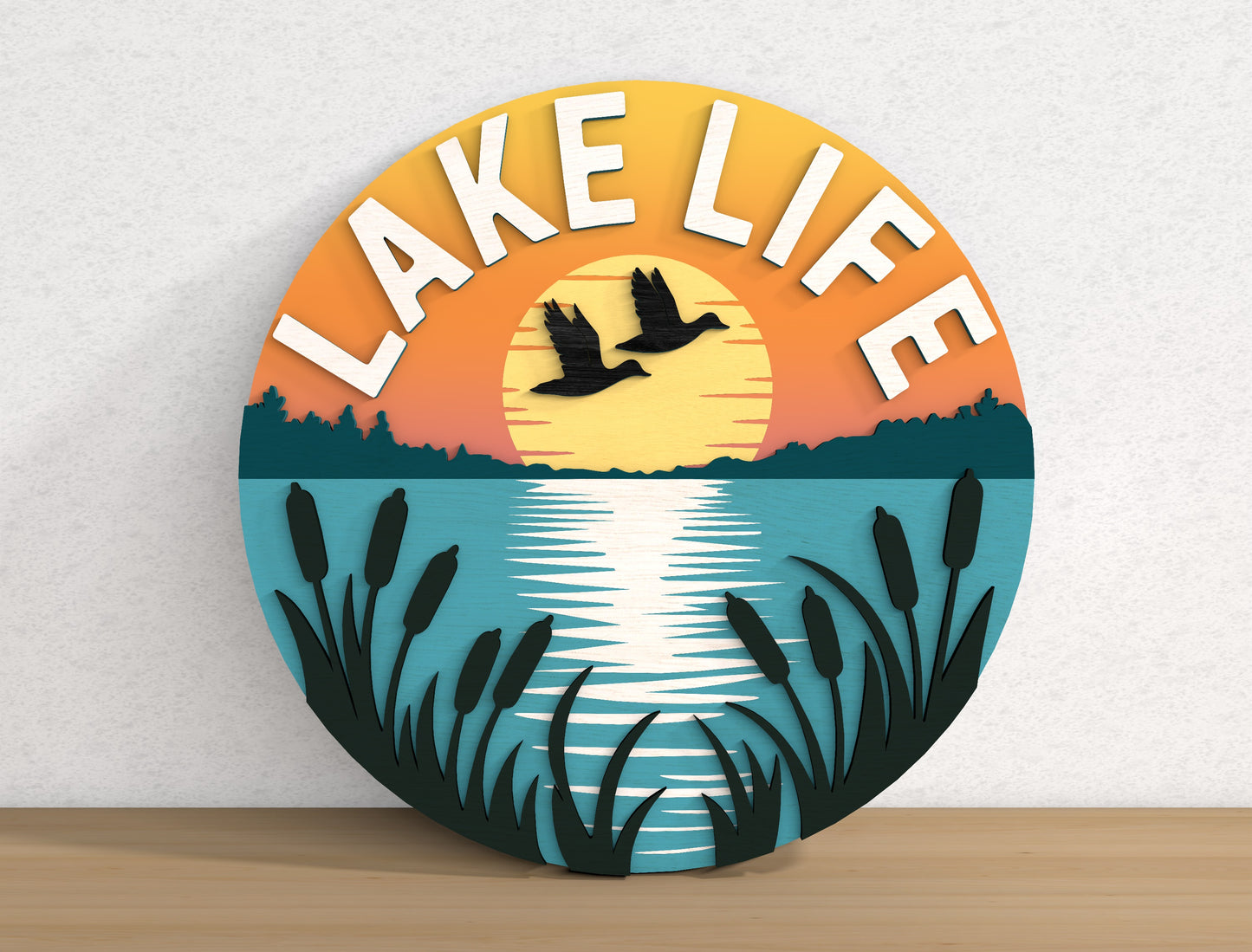 Lake Life Door Sign SVG Bundle Laser Cut File for Glowforge and LightBurn