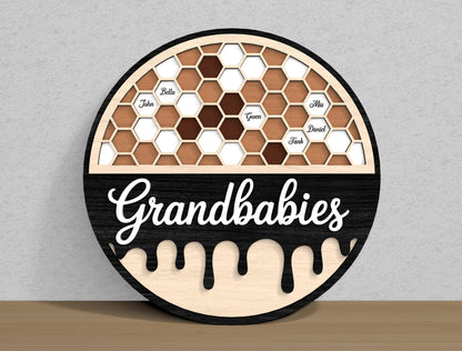 Grandma House Round Welcome Sign SVG Bundle for Glowforge and xTool