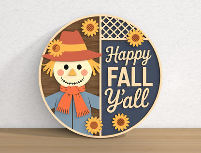 Fall Door Hanger SVG Bundle for Glowforge xTool LightBurn 9 Designs