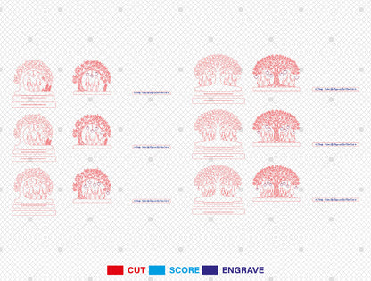 Personalized Family Tree Custom Name Sign SVG for LightBurn and xTool