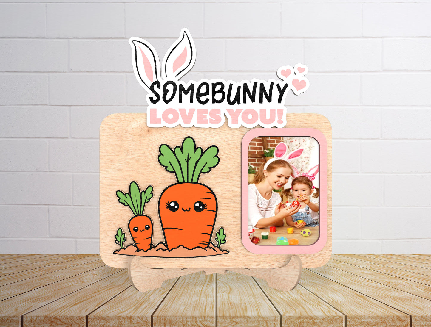Somebunny Loves You Photo Frame SVG Bundle for LightBurn and xTool