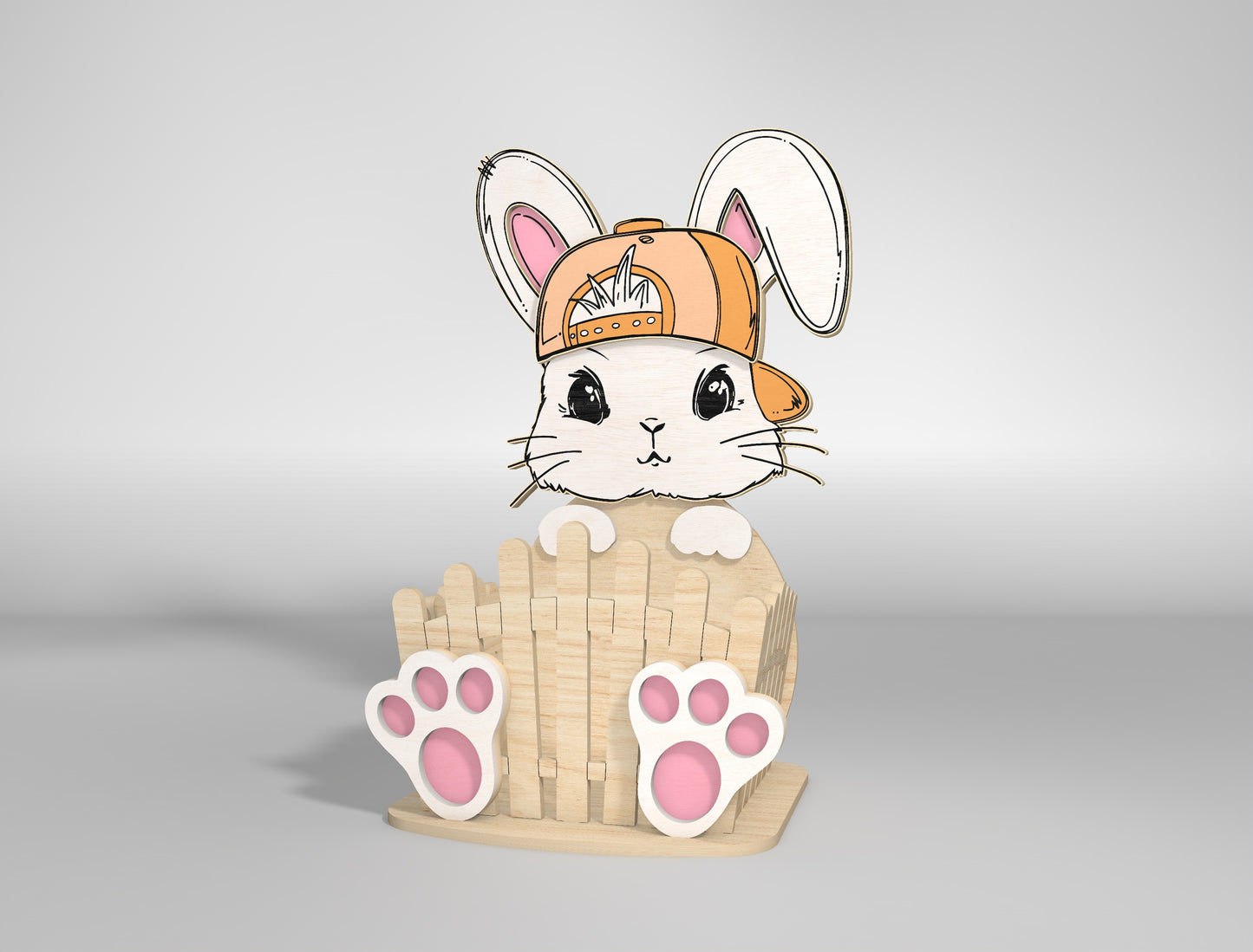Cute Bunny Basket Egg Holder Glasses Cap SVG 2 Designs for Glowforge and xTool