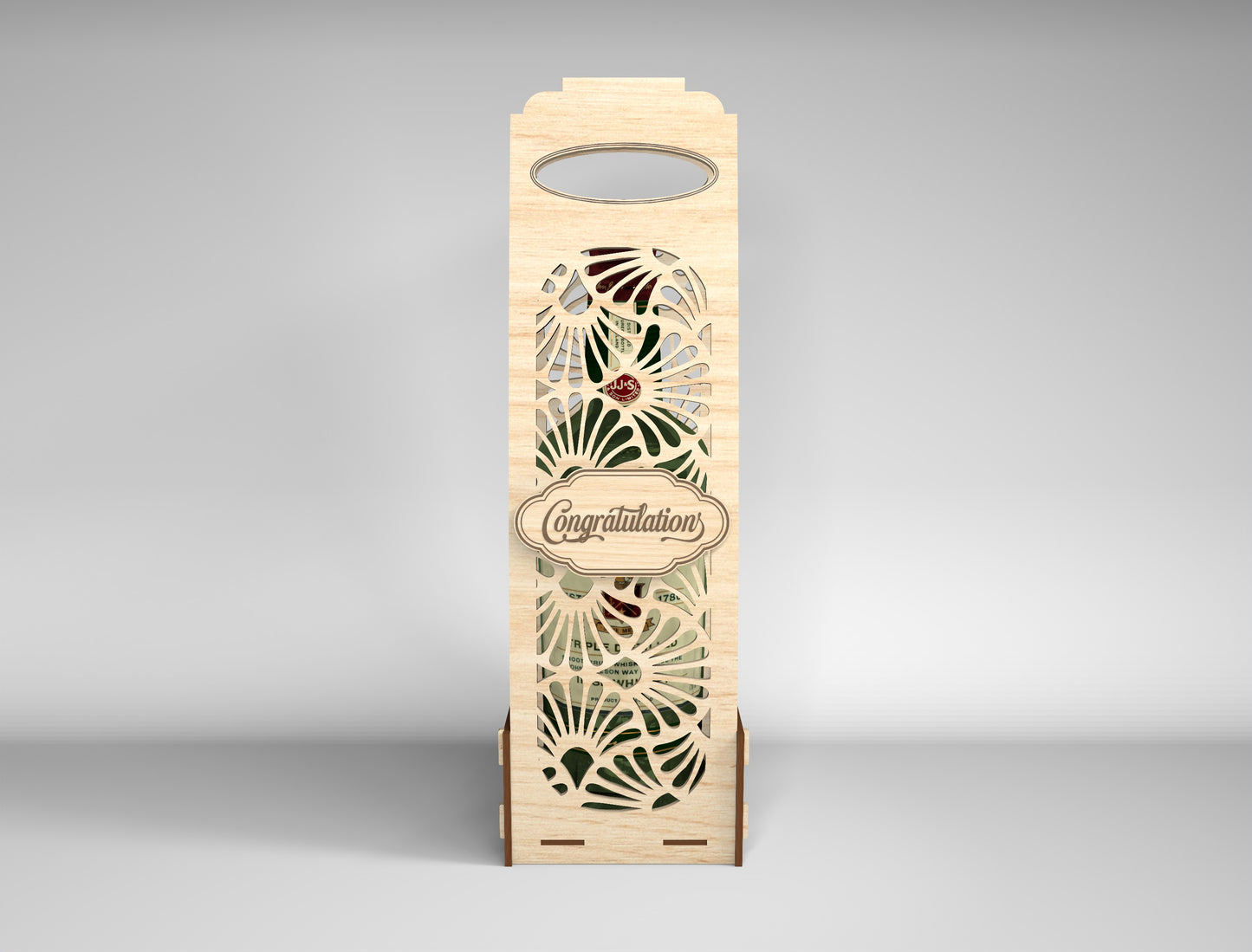 Wooden Wine Bottle Gift Box Bundle SVG Laser Cut File for xTool and Glowforge