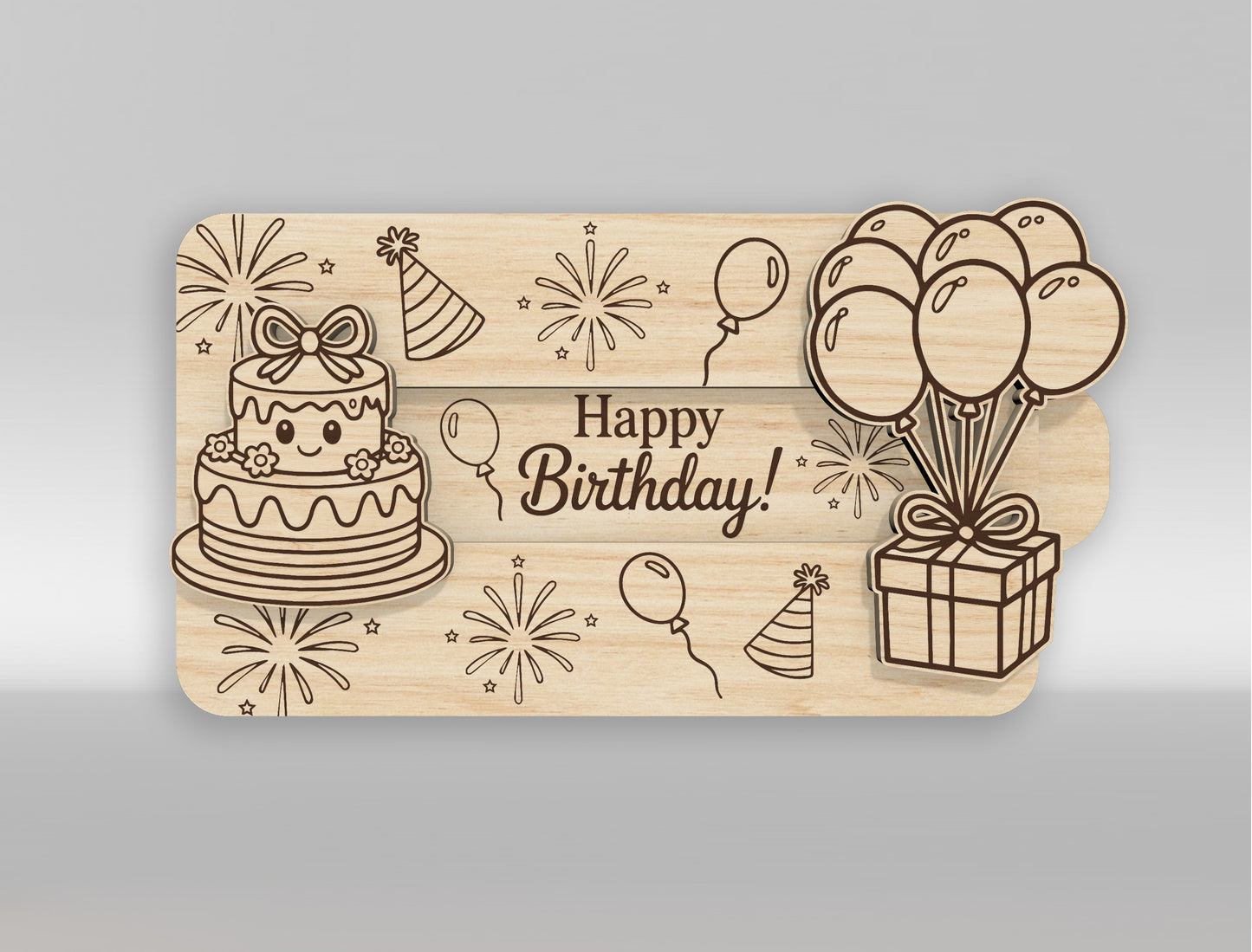 Sliding Gift Card Holder SVG Bundle 9 Designs for Glowforge and xTool