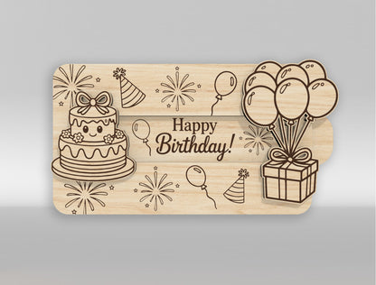 Sliding Gift Card Holder SVG Bundle 9 Designs for Glowforge and xTool