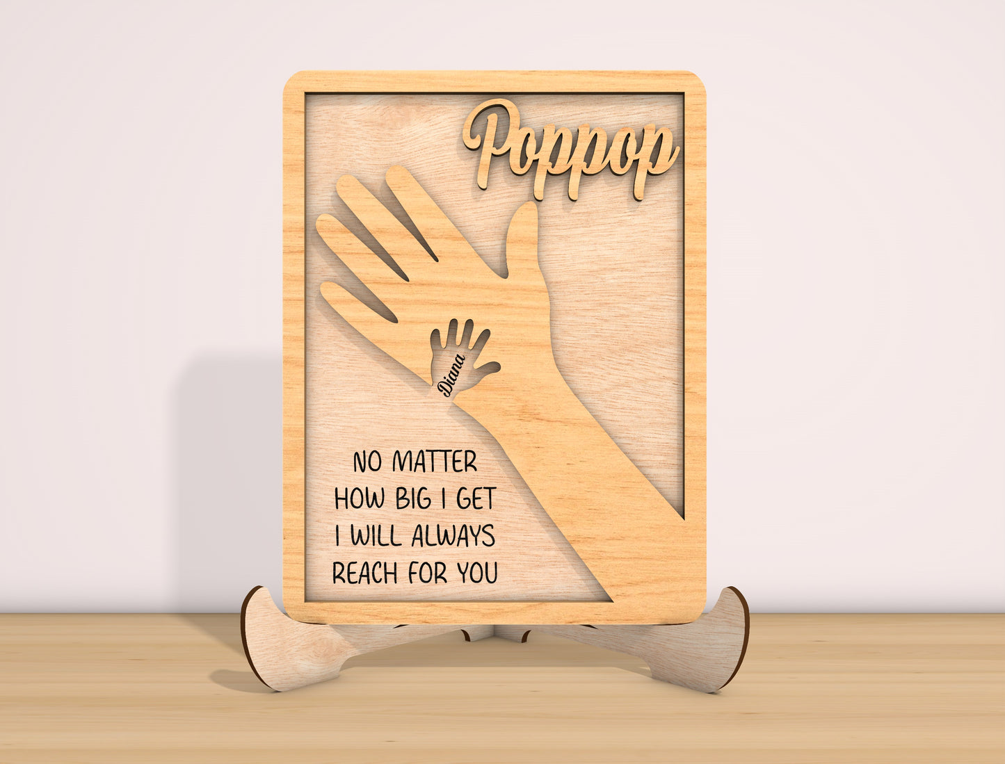 Dad Holding Hands Sign SVG for Glowforge and xTool
