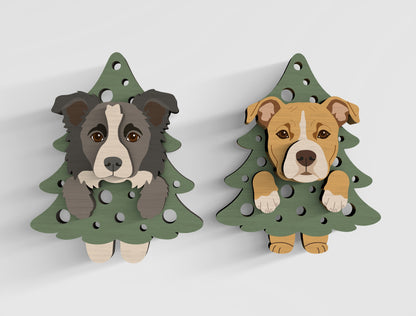 3D Layered Dog Tree Magnet SVG Bundle 21 Designs 9