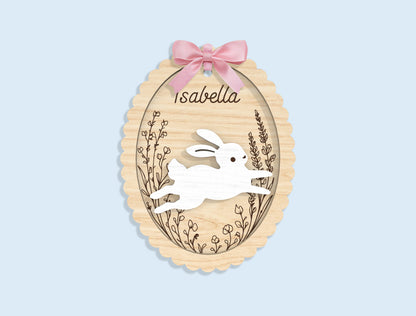 Personalized Bunny Chick Ornament SVG Bundle 16 Designs for Glowforge