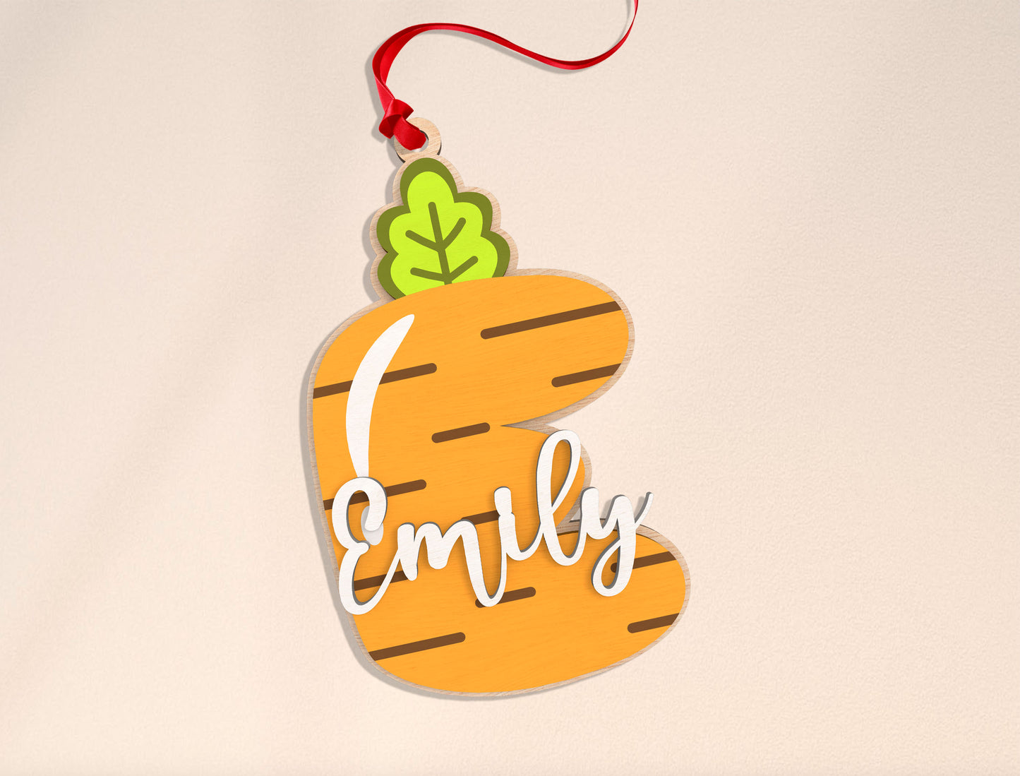 Easter Carrot Alphabet Name Tag SVG Bundle 26 Letters for Glowforge