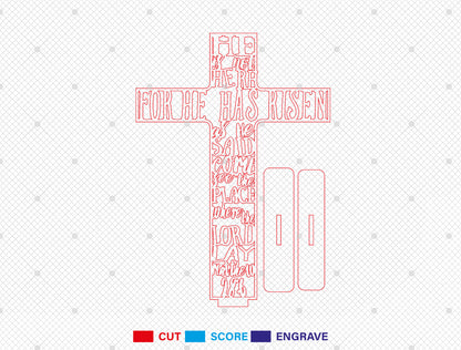 Christian Scripture Cross SVG Bundle Laser Cut File | 6 Faith Cross Designs | Easter Wooden Decor | Glowforge, xTool, LightBurn, etc.