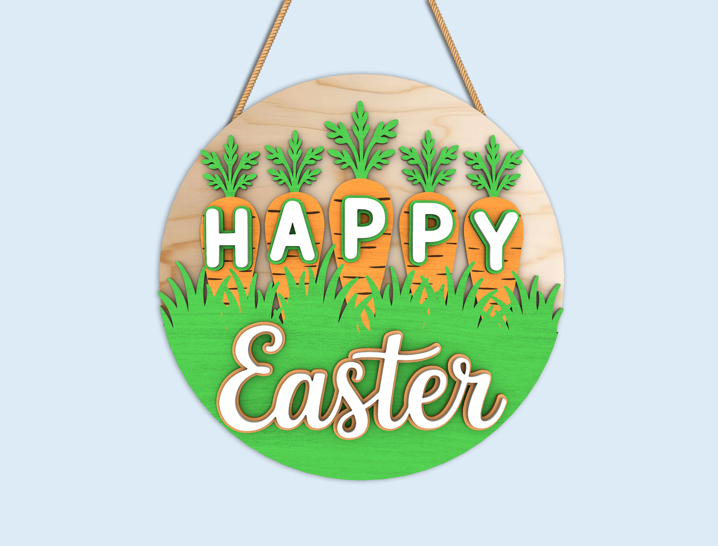 Easter Round Sign Bundle SVG Religious Floral for Glowforge and xTool