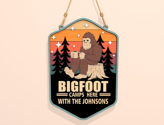 Camping Door Sign Bundle SVG Laser Cut File for xTool and Glowforge