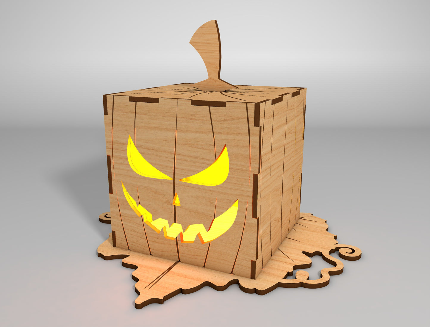 Halloween Pumpkin Lamp SVG Set for Glowforge xTool LightBurn