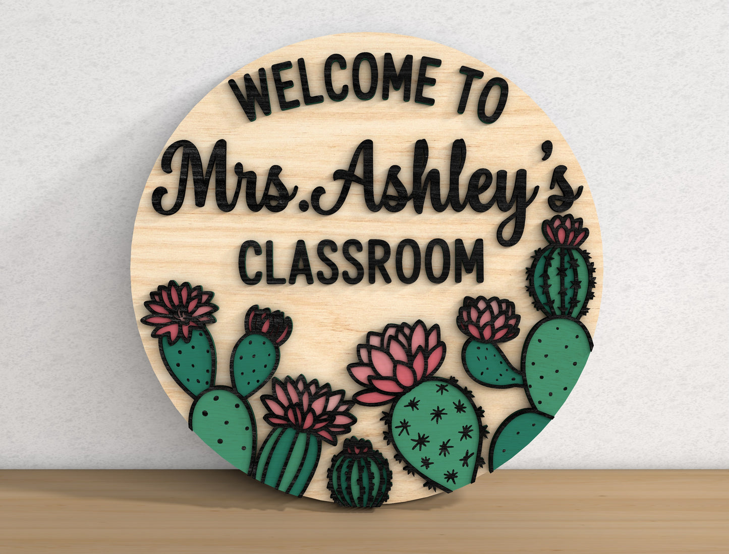 Succulent Welcome Sign SVG Bundle for Glowforge xTool Laser Cut File