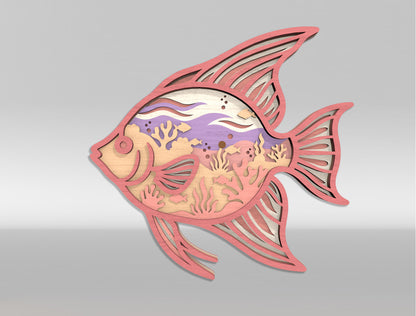 Multilayer Ocean Animal SVG Bundle Laser Cut File for Glowforge