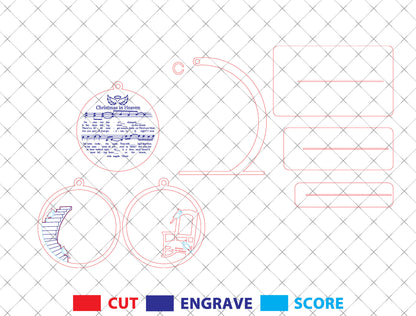 Christmas In Heaven SVG Memorial Tabletop Laser Cut File