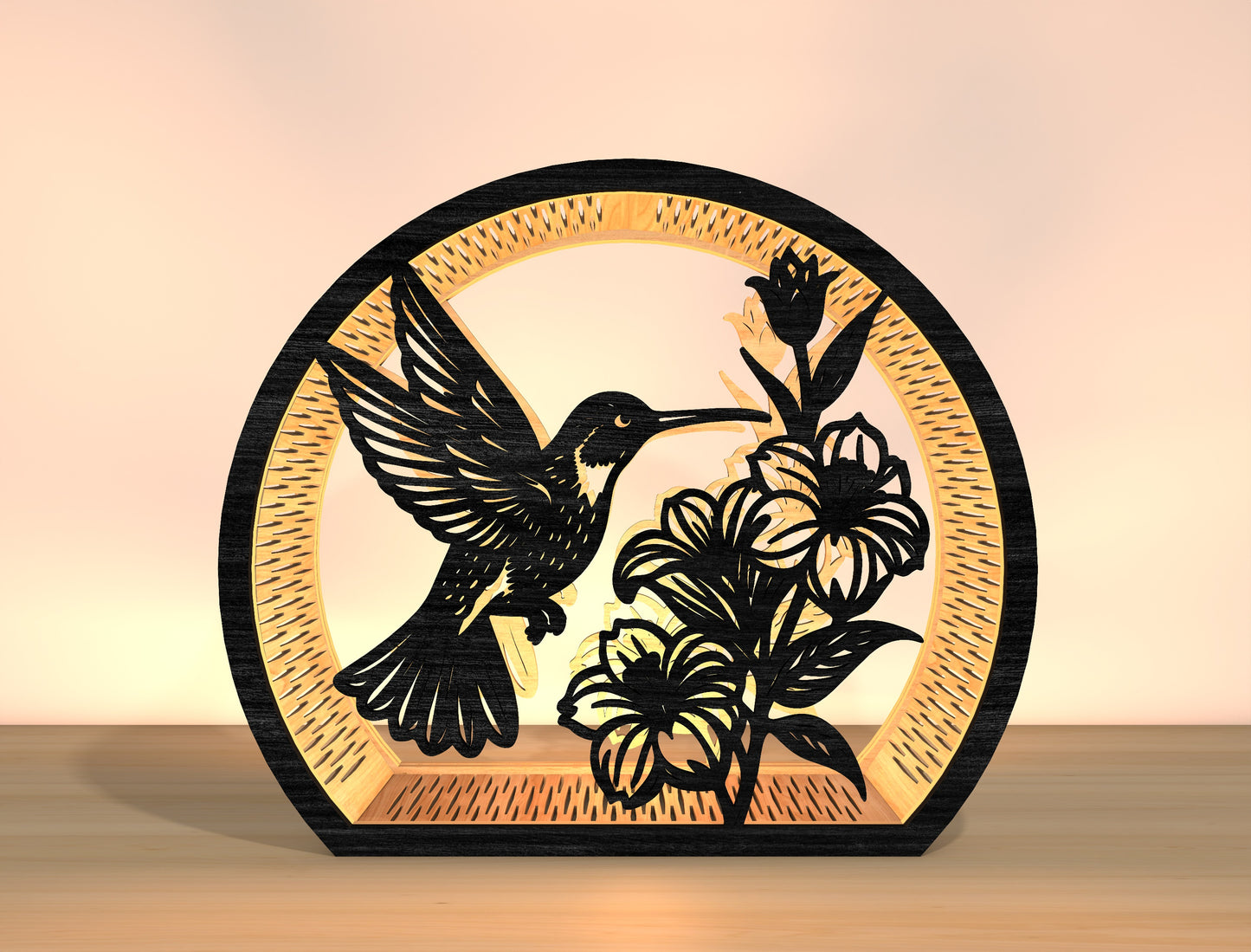 Hummingbird Lantern SVG Bundle for Glowforge xTool Laser Cut File