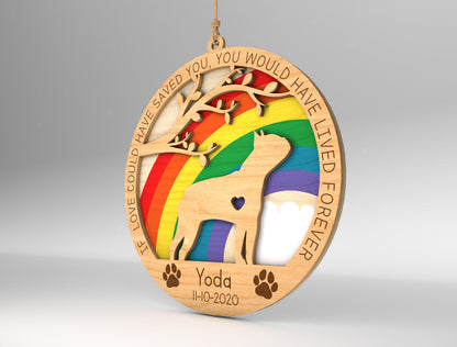 105 Dog Breeds Rainbow Memorial Ornament SVG Bundle Laser Cut File for Glowforge