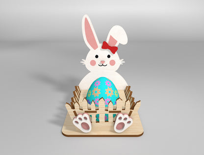 Easter Egg Holder Stand SVG Bunny Chick Lamb 8 Designs for LightBurn and xTool