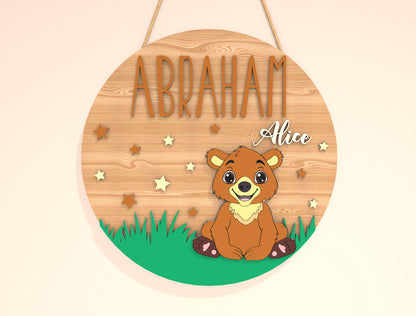 Personalized Baby Animal Name Sign SVG Bundle for xTool and Glowforge