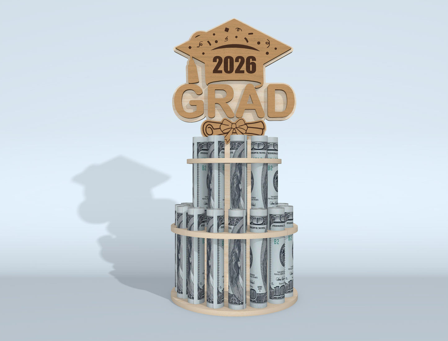 Graduation Money Cake SVG Bundle Laser Cut File for Glowforge and LightBurn