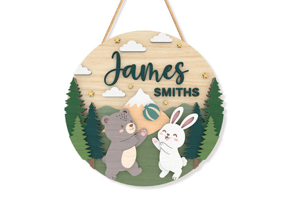 Personalized Baby Name Door Sign SVG for xTool and Glowforge