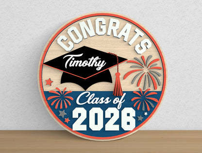 Personalized Graduation Door Decor SVG for Glowforge and LightBurn
