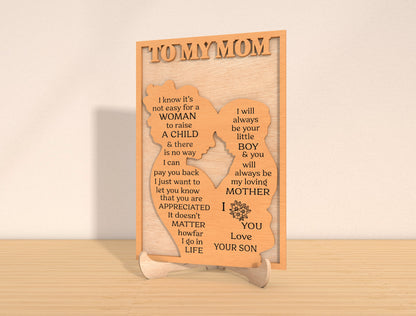 Mom Definition Sign SVG Bundle for LightBurn and Glowforge