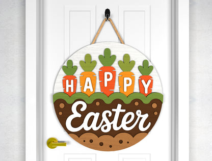 Easter Door Sign Bundle SVG Carrot Bunny Farm 9 Designs for Glowforge and xTool