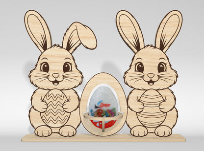 11 Easter Kinder Egg Holder Bundle SVG Laser Cut for LightBurn and Glowforge