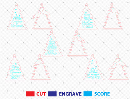 Cardinal Memorial Tree Ornament SVG for Glowforge and LightBurn