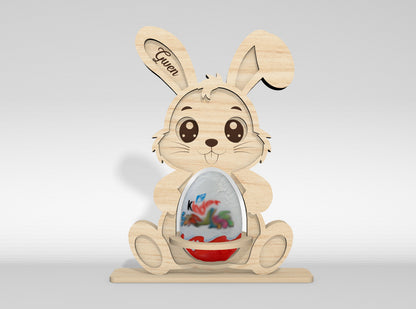 Easter Bunny Kinder Egg Holder SVG 12 Designs Laser Cut for LightBurn and xTool