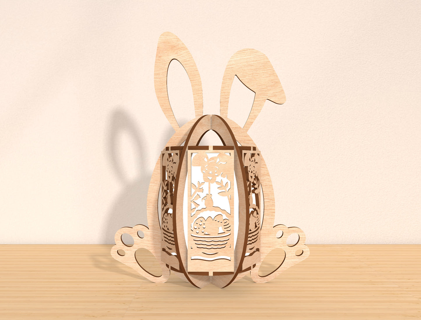 Easter Bunny Lantern SVG Bundle Ver3 Rabbit 8 Designs for LightBurn and xTool