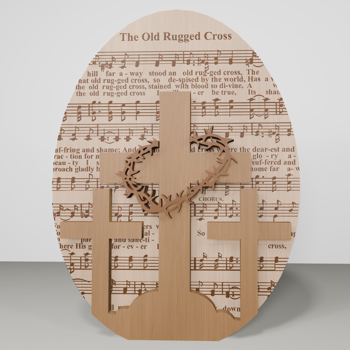 Christian Easter Cross Tabletop Wood Sign Set SVG for Glowforge and xTool