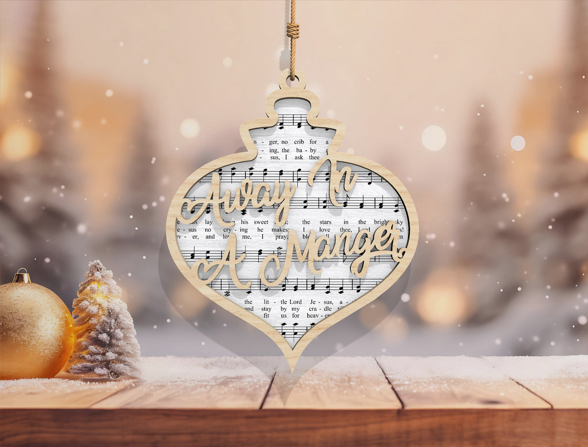Christmas Hymn Ornament SVG Bundle Sheet Music Designs 8