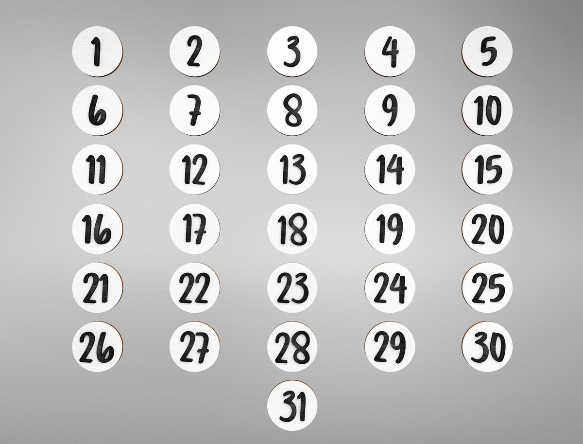 Standing Countdown Mr & Mrs Claus SVG Set 7